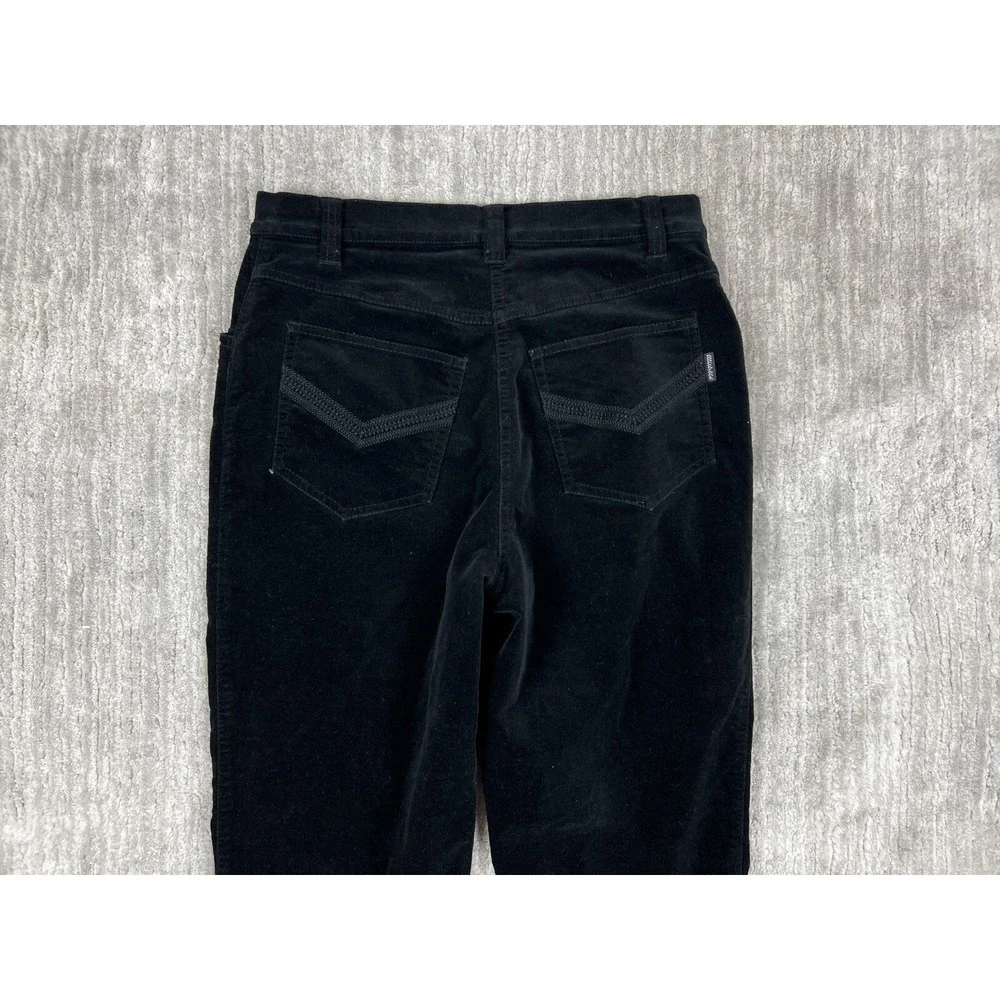 Michèle Magic Velvet Pants Womens 10 Black Straight Leg Shaping Tummy‎ Control